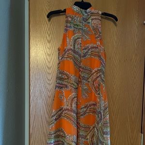 Robbie Bee Sleeveless Paisley Swing Dress